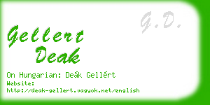 gellert deak business card