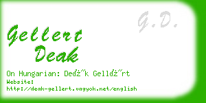 gellert deak business card